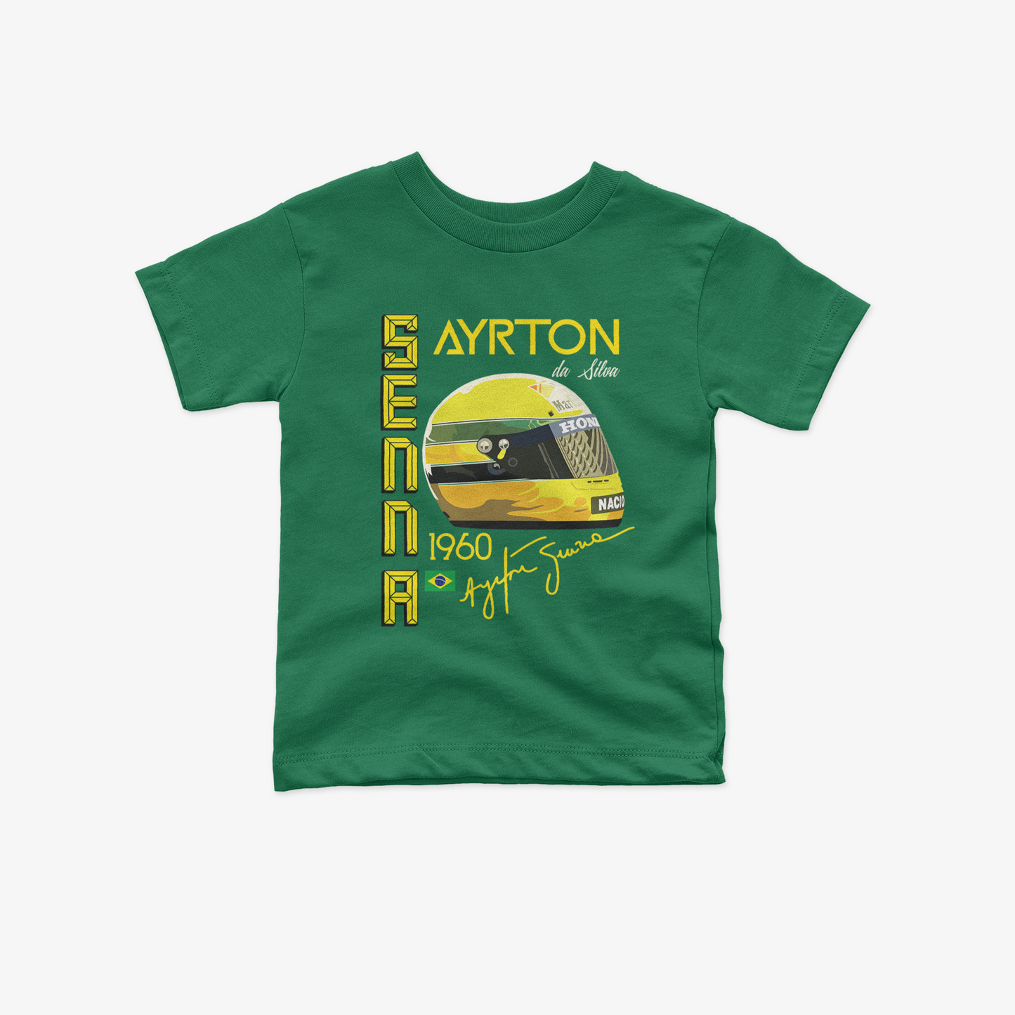Ayrton Senna Toddler T-Shirt | Inspired Vintage Style Kid Formula 1 Tee