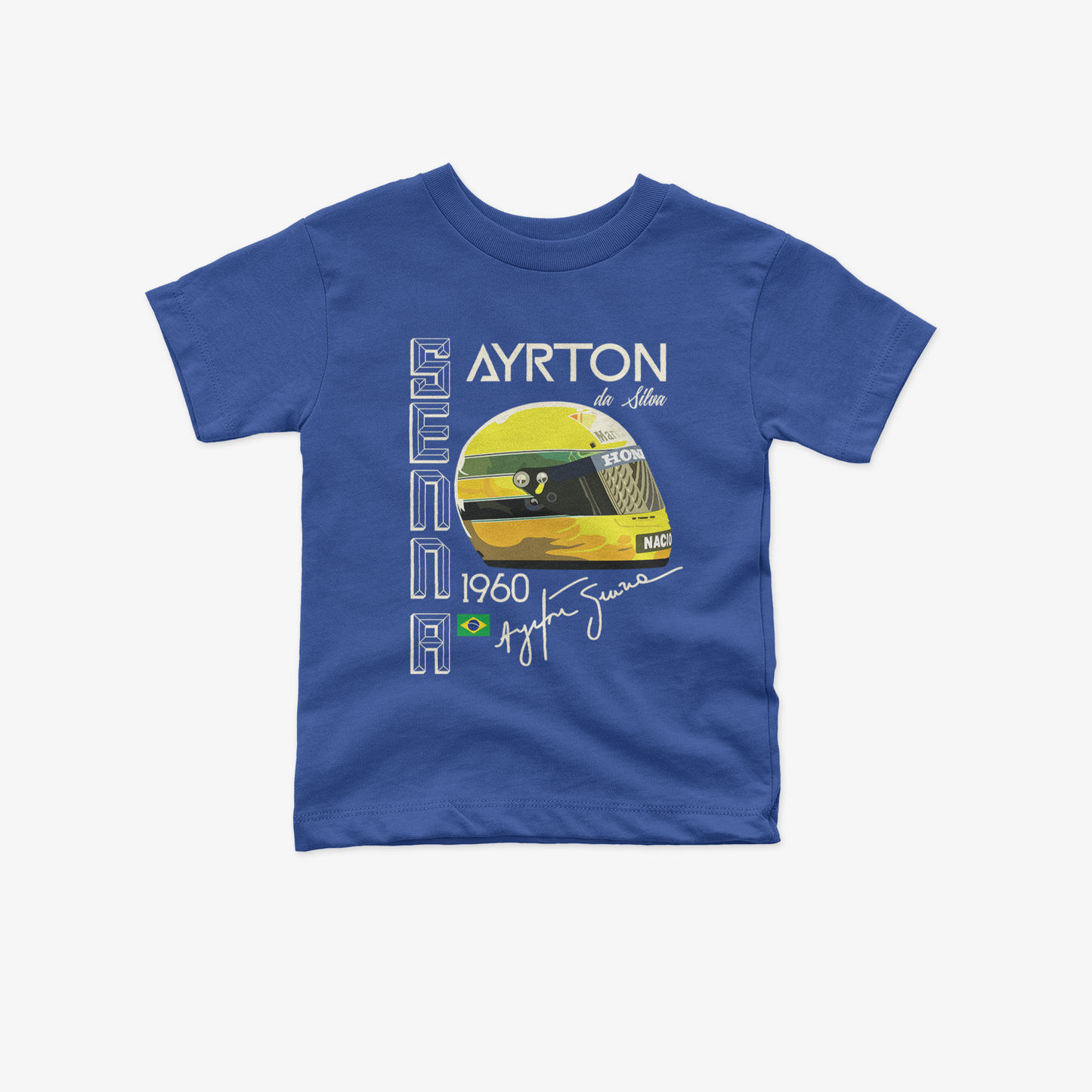 Ayrton Senna Toddler T-Shirt | Inspired Vintage Style Kid Formula 1 Tee