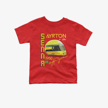 Ayrton Senna Toddler T-Shirt | Inspired Vintage Style Kid Formula 1 Tee