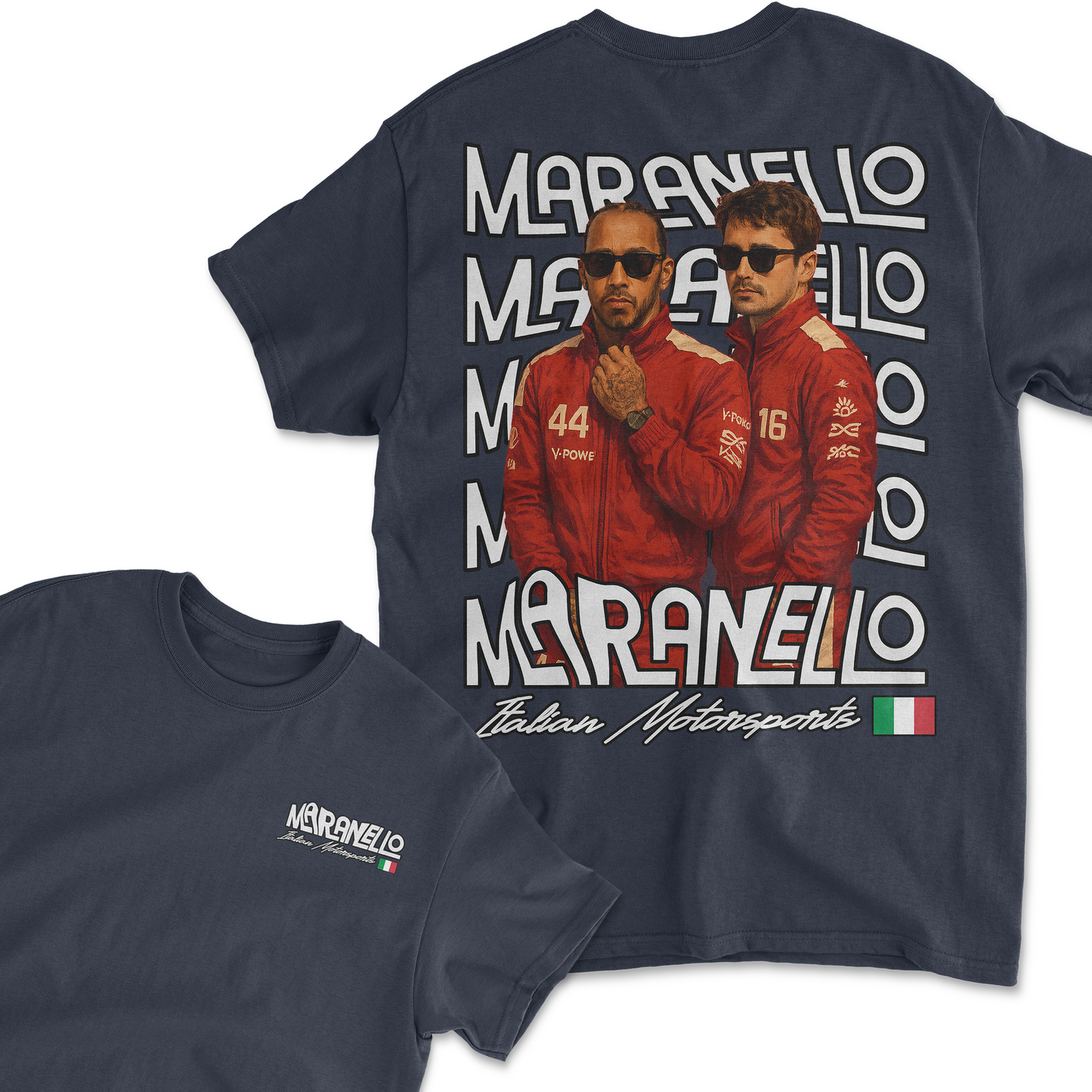 Lewis Hamilton Charles Leclerc T-Shirt | Inspired Ferrari Formula 1 Merchandise