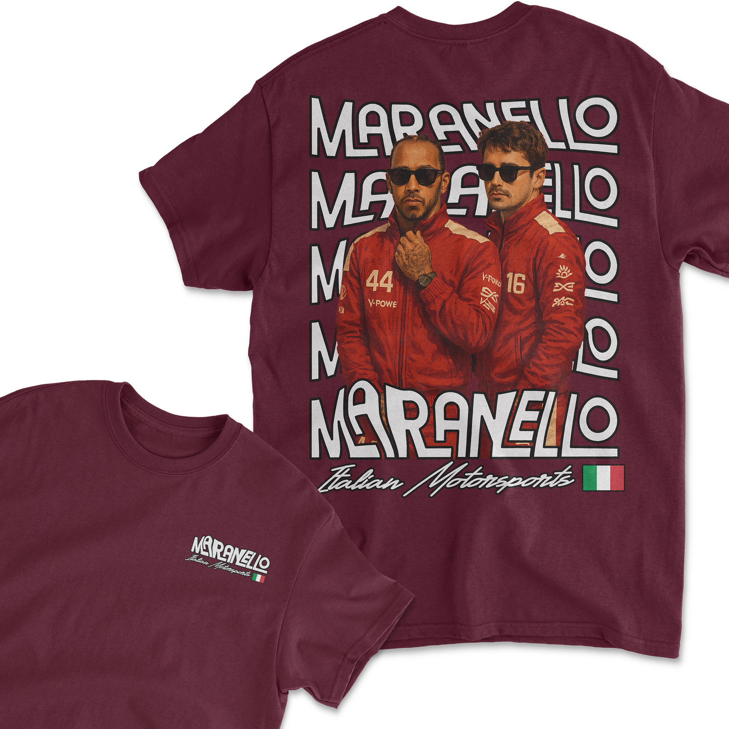 Lewis Hamilton Charles Leclerc T-Shirt | Inspired Ferrari Formula 1 Merchandise