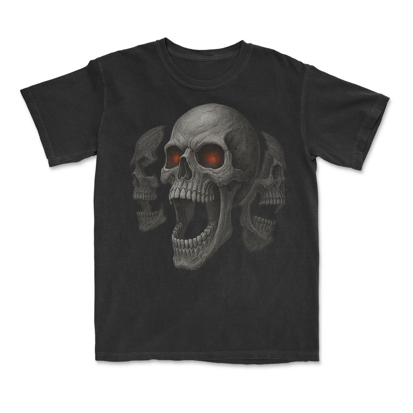 Screaming Skull 90s Y2K Goth Retro Graphic T-Shirt