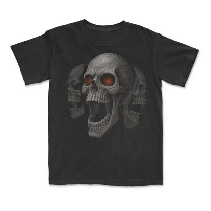Screaming Skull 90s Y2K Goth Retro Graphic T-Shirt