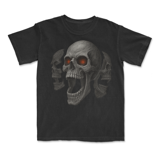 Screaming Skull 90s Y2K Goth Retro Graphic T-Shirt
