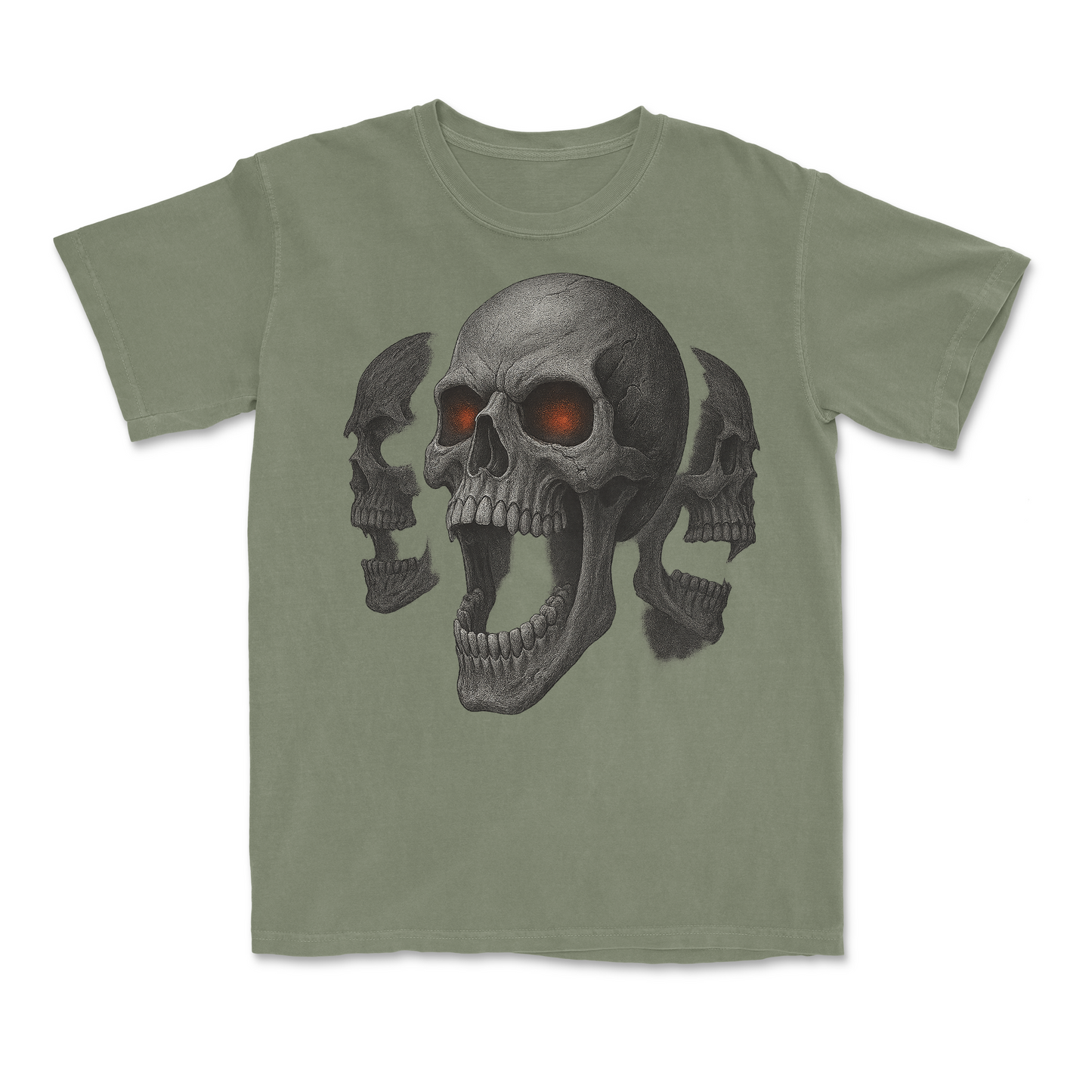 Screaming Skull 90s Y2K Goth Retro Graphic T-Shirt