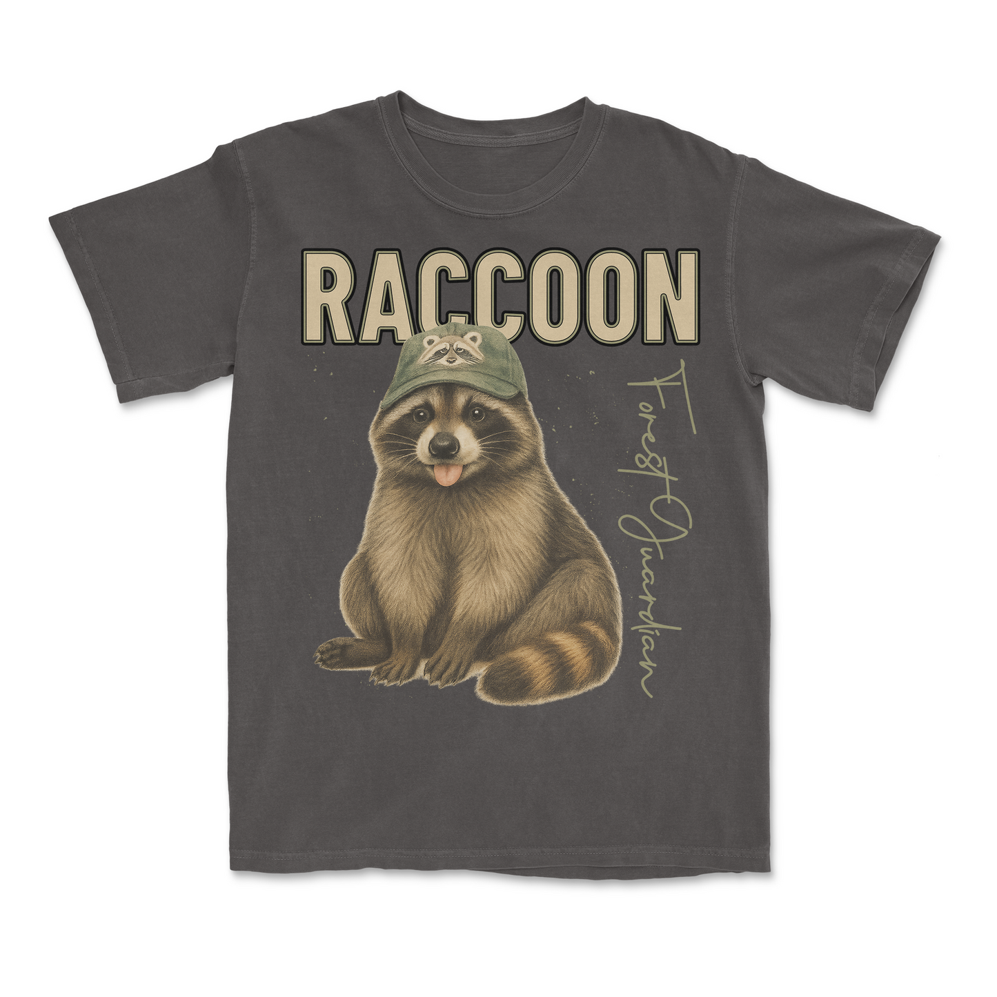 Raccoon Graphic Retro Comfort Colors Oversized T-Shirt