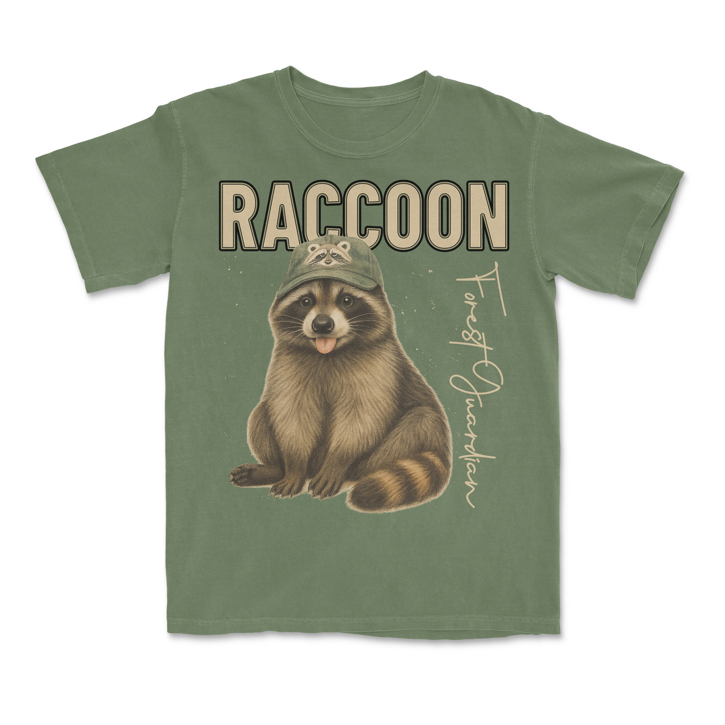 Raccoon Graphic Retro Comfort Colors Oversized T-Shirt
