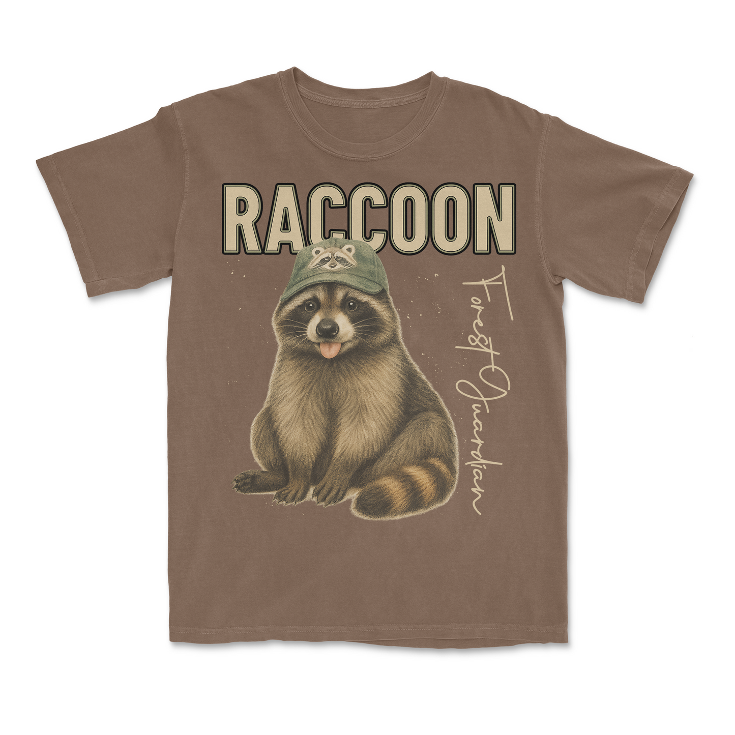 Raccoon Graphic Retro Comfort Colors Oversized T-Shirt