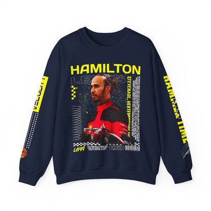 Hamilton Sweatshirt F1 Gift Shirt 44 Number Racing Inspired British Concept Shirt Red Aesthetic Racing Clothing Unisex Crewneck Sweatshirt