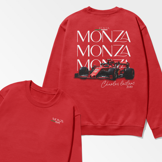 Leclerc Monza 2019 Sweatshirt Formula Inspired Shirt F1 Gift Urban Racing Clothing Unisex Streetwear Clothes Crewneck Sweatshirt