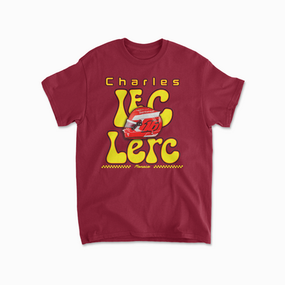 Leclerc 16 Helmet T-shirt Formula Race Shirt F1 Gift Inspired Formula Racing Driver Aesthetic Unisex Crewneck Cotton Men & Women Tee