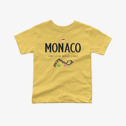 Toddler Short Sleeve Monte Carlo Kids T-Shirt Circuit de Monaco Youth Formula Race Shirt F1 Baby Shower Gift Monaco Shirt Unisex Tee