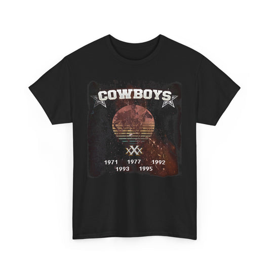 Black Vintage Dallas Cowboys Inspired American Football T-Shirt