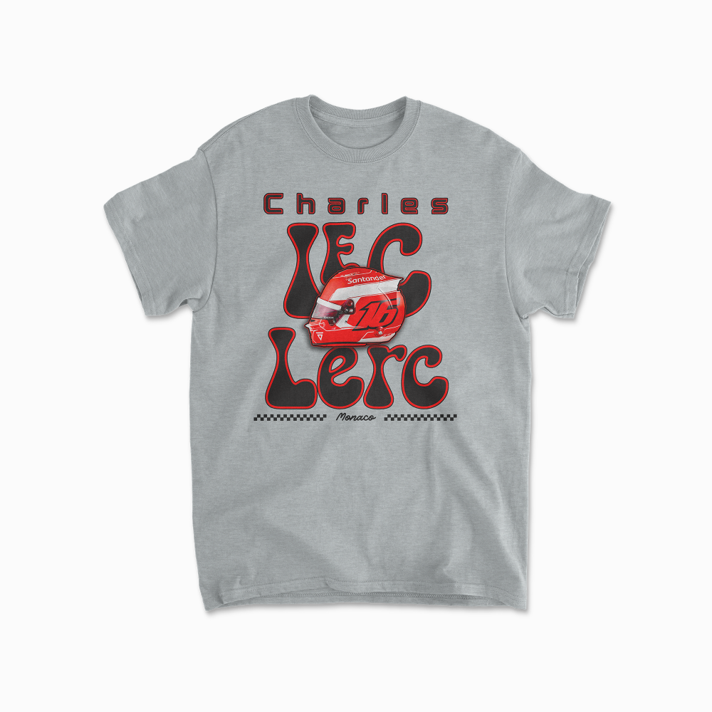 Leclerc 16 Helmet T-shirt Formula Race Shirt F1 Gift Inspired Formula Racing Driver Aesthetic Unisex Crewneck Cotton Men & Women Tee