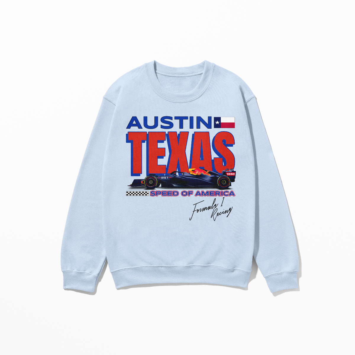 Austin Texas Sweatshirt Formula Race Inspired Sweatshirt F1 Concept Design Shirt United States F1 Fan Gift Unisex Crewneck Sweatshirt