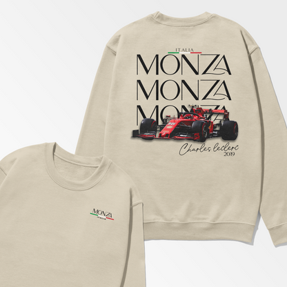 Leclerc Monza 2019 Sweatshirt Formula Inspired Shirt F1 Gift Urban Racing Clothing Unisex Streetwear Clothes Crewneck Sweatshirt