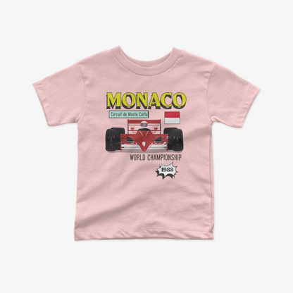 1988 Monte Carlo Circuit de Monaco Toddler T-Shirt Formula Race Shirt F1 Gift Monaco Winner Shirt Unisex Crewneck Short Sleeve Kids Tee