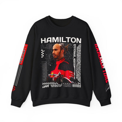 Hamilton Sweatshirt F1 Gift Shirt 44 Number Racing Inspired British Concept Shirt Red Aesthetic Racing Clothing Unisex Crewneck Sweatshirt