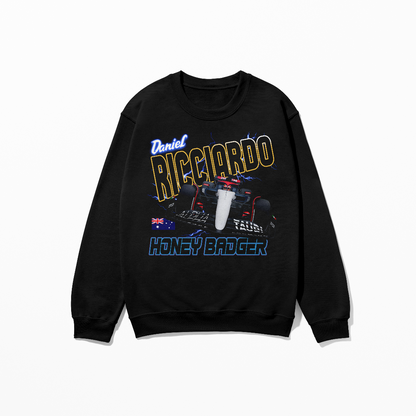 Ricciardo Racing 90s Rapper Style Unisex Sweatshirt F1 Gift Honey Badger RIC3 Inspired Graphic Shirt Unisex Crewneck Sweatshirt