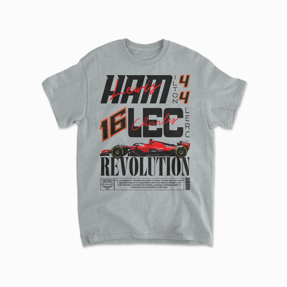 Sport Gray Hamilton Leclerc T-Shirt, Formula Shirt, Racing Lover Tee, F1 Gift, Driver Shirt, Racing Merch, Streetwear Shirt, Unisex Heavy Cotton Tee