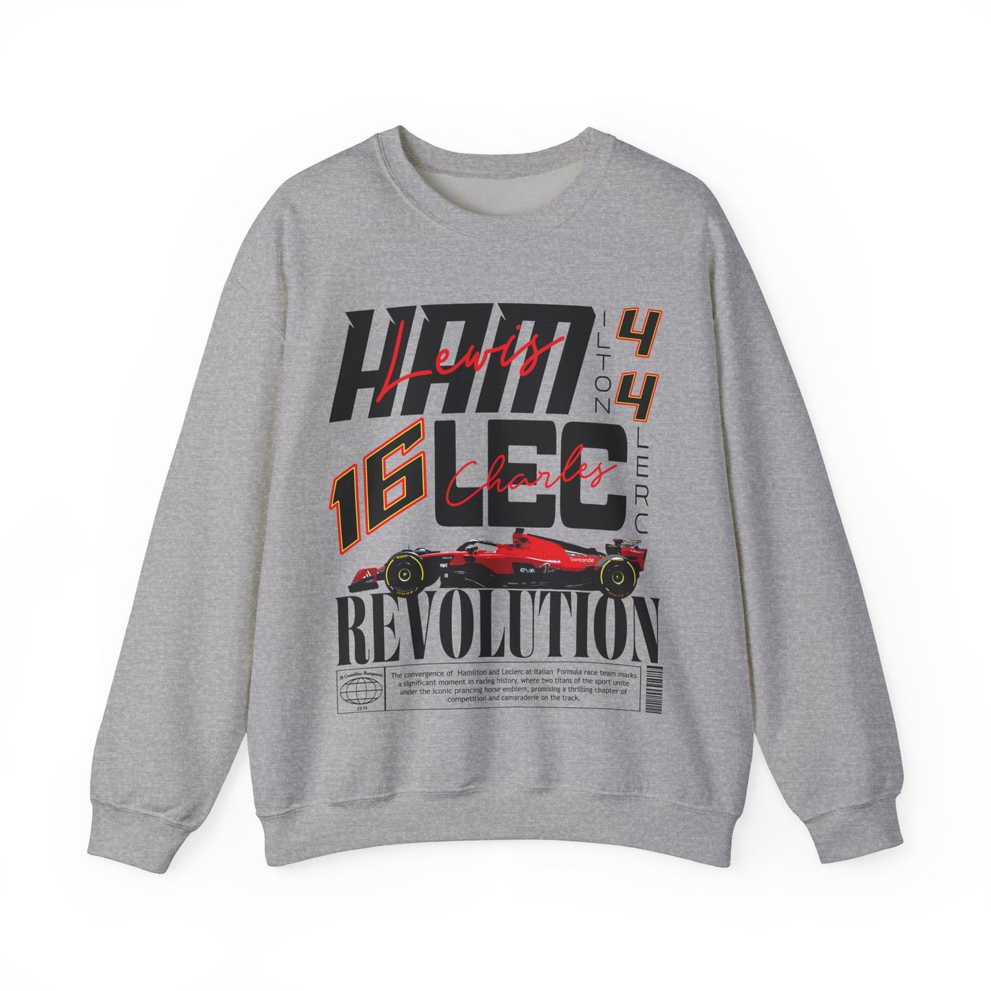 Sport Grey Lewis Hamilton Charles Leclerc Formula 1 Sweatshirt | Ferrari F1 Shirt