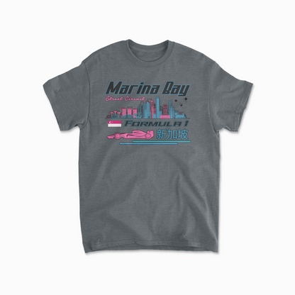 Marina Bay Street Circuit Singapore T-shirt Formula Race Shirt F1 Fan Gift Inspired F1 Tee Night Race Shirt Racing Clothing Cotton Tee