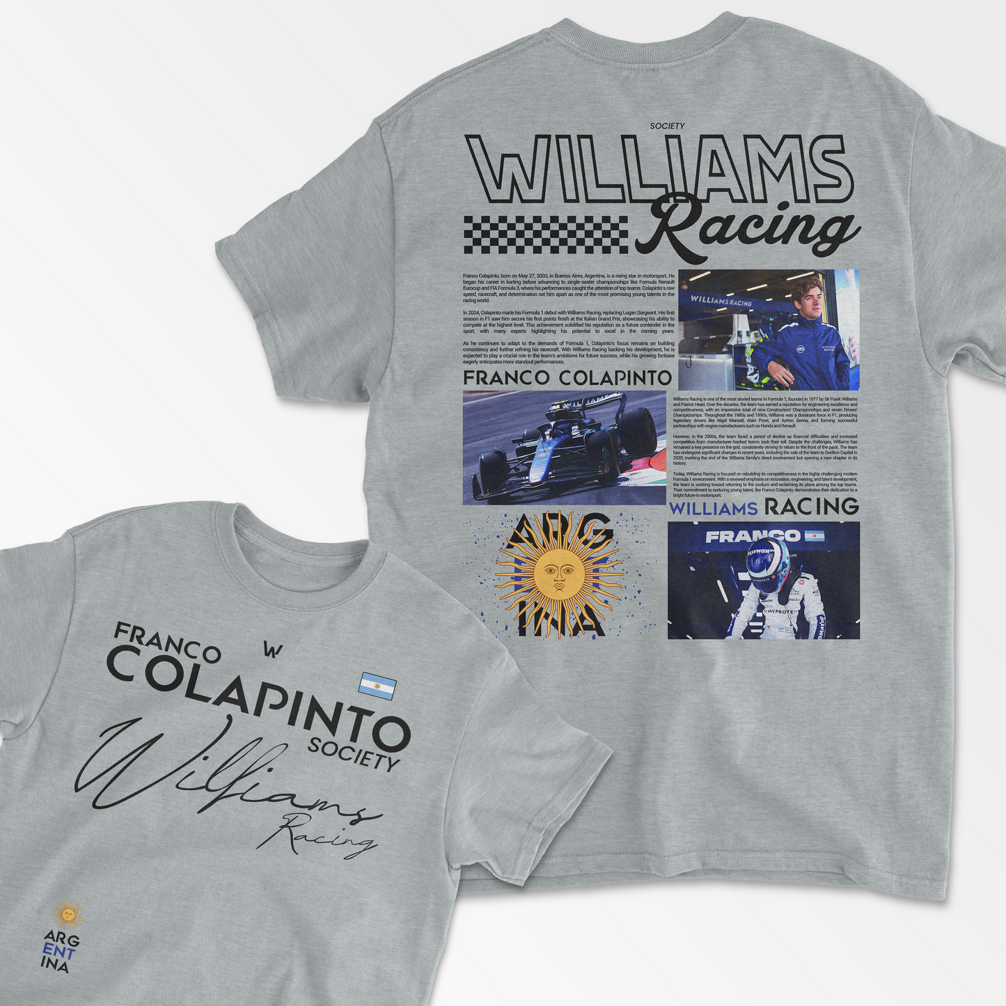 Franco Colapinto Inspired T-Shirt | Williams Racing Formula 1 Shirt | F1 Gift