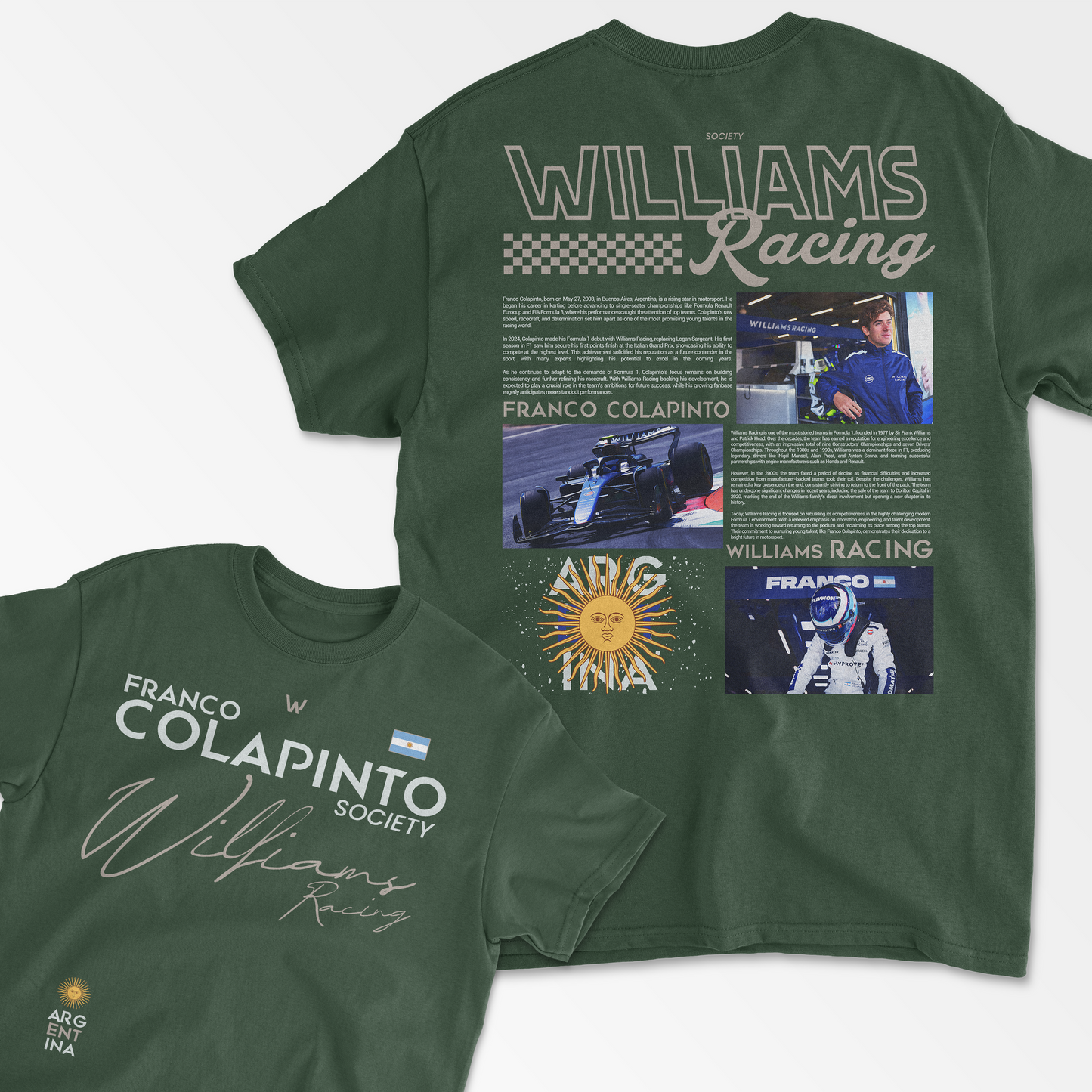 Franco Colapinto Inspired T-Shirt | Williams Racing Formula 1 Shirt | F1 Gift