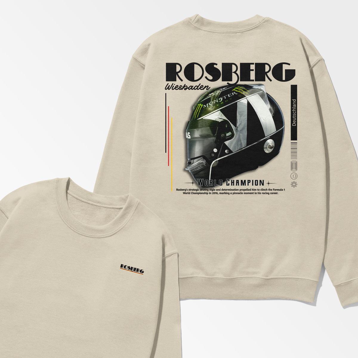 Rosberg Sweatshirt Formula Race Sweatshirt F1 Gift Streetwear Inspired Shirt German World Champion Shirt Unisex Crewneck Sweatshirt