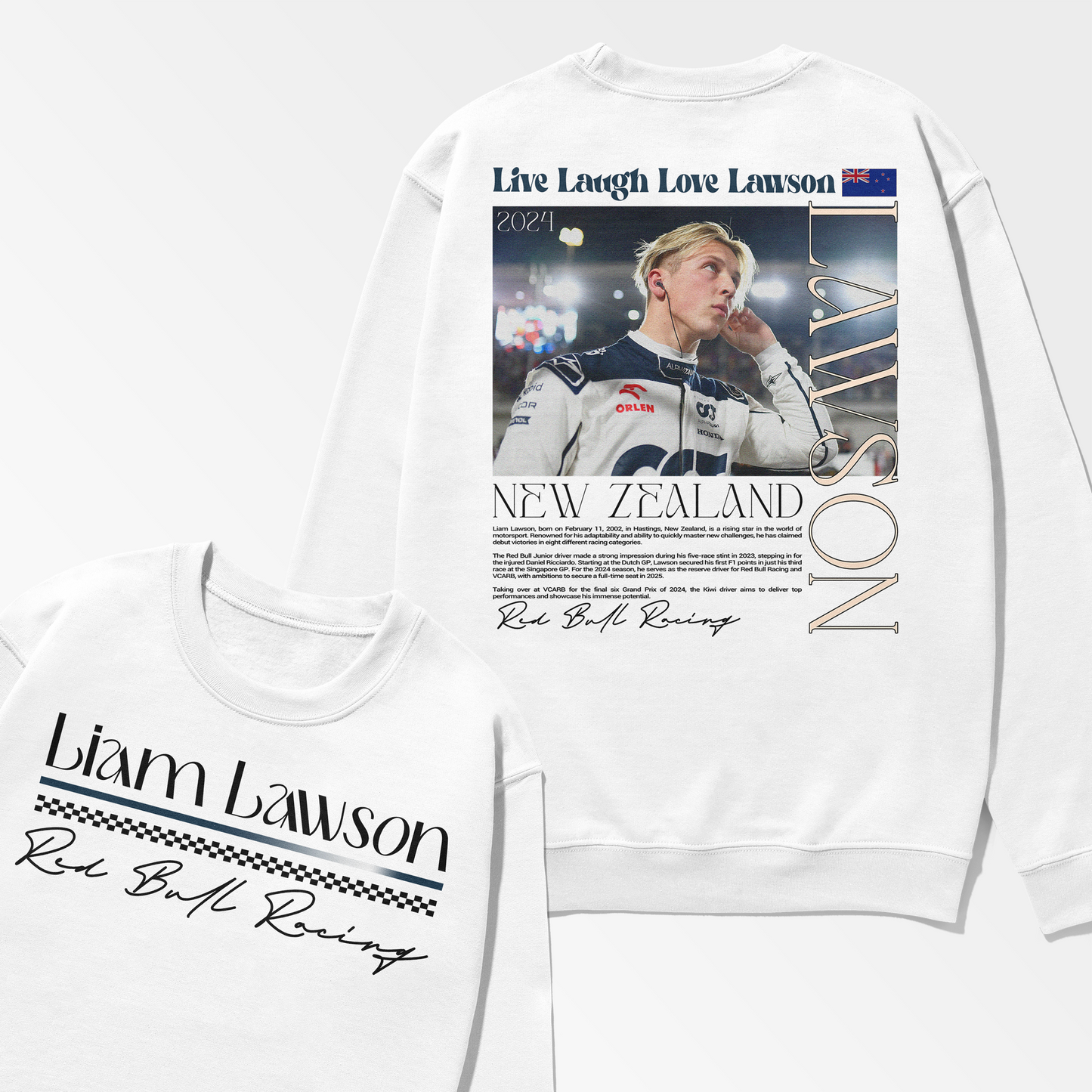 Liam Lawson Inspired Red Bull Formula 1 Racing Team Sweatshirt