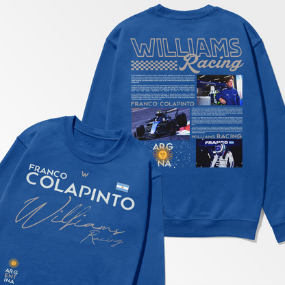 Franco Colapinto Inspired Swearshirt | Williams Racing Formula 1 Shirt | F1 Gift