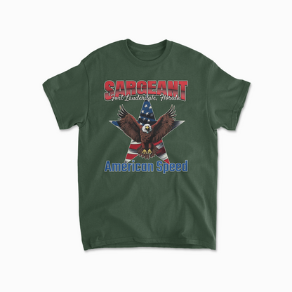 Sargeant Patriotic T-shirt Formula Race Shirt F1 Gift Inspired Formula Racing Driver Aesthetic Retro Unisex Crewneck Cotton Two Side Tee