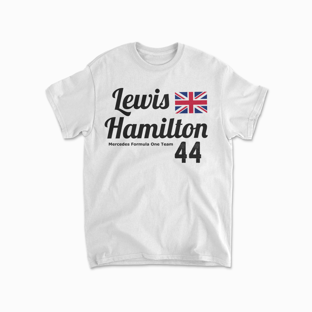 Hamilton 44 T-Shirt Formula Racing Shirt F1 Fans Gift Formula Race Shirt British F1 Driver Lewis Unisex Cotton Tee Men Women