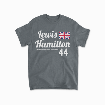 Hamilton 44 T-Shirt Formula Racing Shirt F1 Fans Gift Formula Race Shirt British F1 Driver Lewis Unisex Cotton Tee Men Women