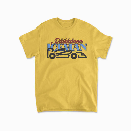 Raikkonen Iceman T-Shirt Formula Race Shirt Retro Concept Design F1 Fan Gift Finnish World Champion Unisex Cotton Tee for Men Women