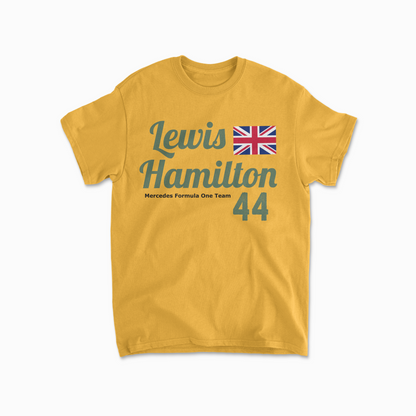 Hamilton 44 T-Shirt Formula Racing Shirt F1 Fans Gift Formula Race Shirt British F1 Driver Lewis Unisex Cotton Tee Men Women