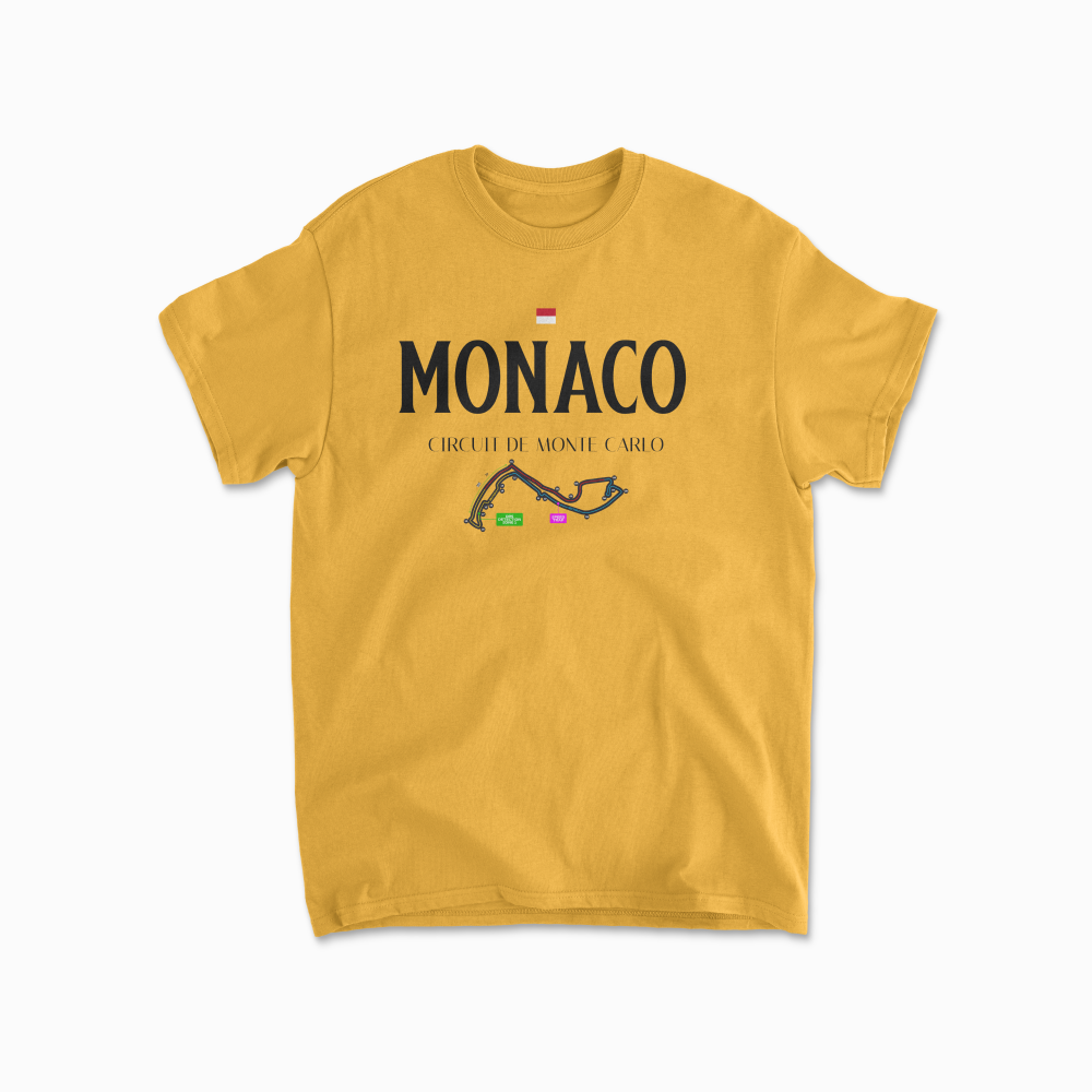 Monte Carlo Circuit de Monaco T-Shirt Formula Racing Shirt F1 Gift Monaco Race Tee Unisex Crewneck Tshirt for Men & Women