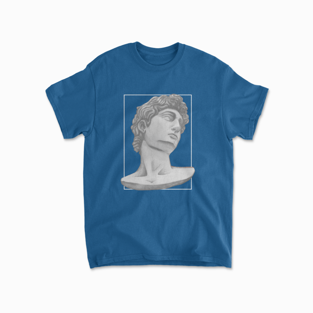 David of Michelangelo T Shirt Ancient Greek Roman Statue Aesthetics Cotton Trendy Printed T-shirt Top Tee for Men & Woman