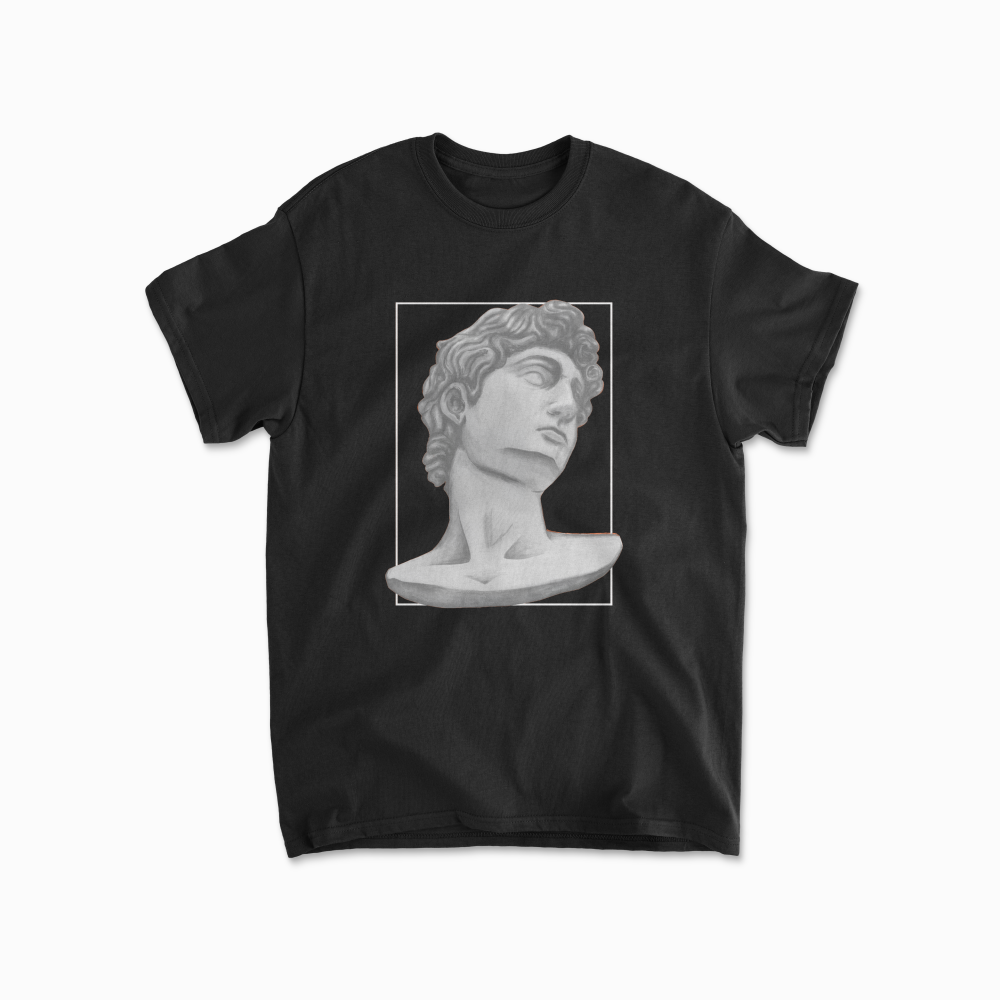 David of Michelangelo T Shirt Ancient Greek Roman Statue Aesthetics Cotton Trendy Printed T-shirt Top Tee for Men & Woman