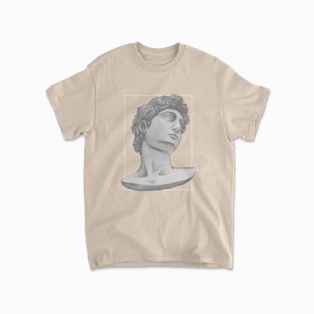 David of Michelangelo T Shirt Ancient Greek Roman Statue Aesthetics Cotton Trendy Printed T-shirt Top Tee for Men & Woman