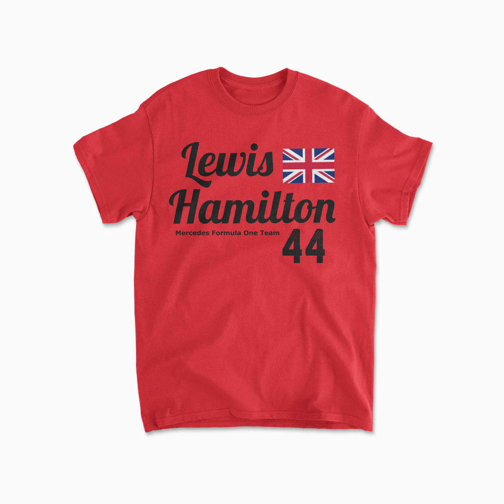 Hamilton 44 T-Shirt Formula Racing Shirt F1 Fans Gift Formula Race Shirt British F1 Driver Lewis Unisex Cotton Tee Men Women