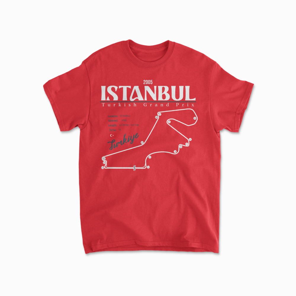 Istanbul Turkish Racing GP T-Shirt Formula Race Shirt F1 Gift Turkey Formula Racing Tee Unisex Crewneck Tshirt for Men & Women