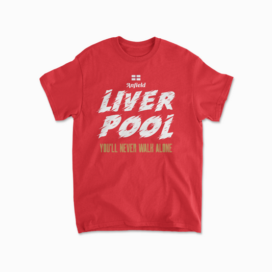 Liverpool T Shirt Anfield Shirt Football - Soccer Club T Shirt Concept Design T Shirt England Premier Football League Unisex Cotton Tee