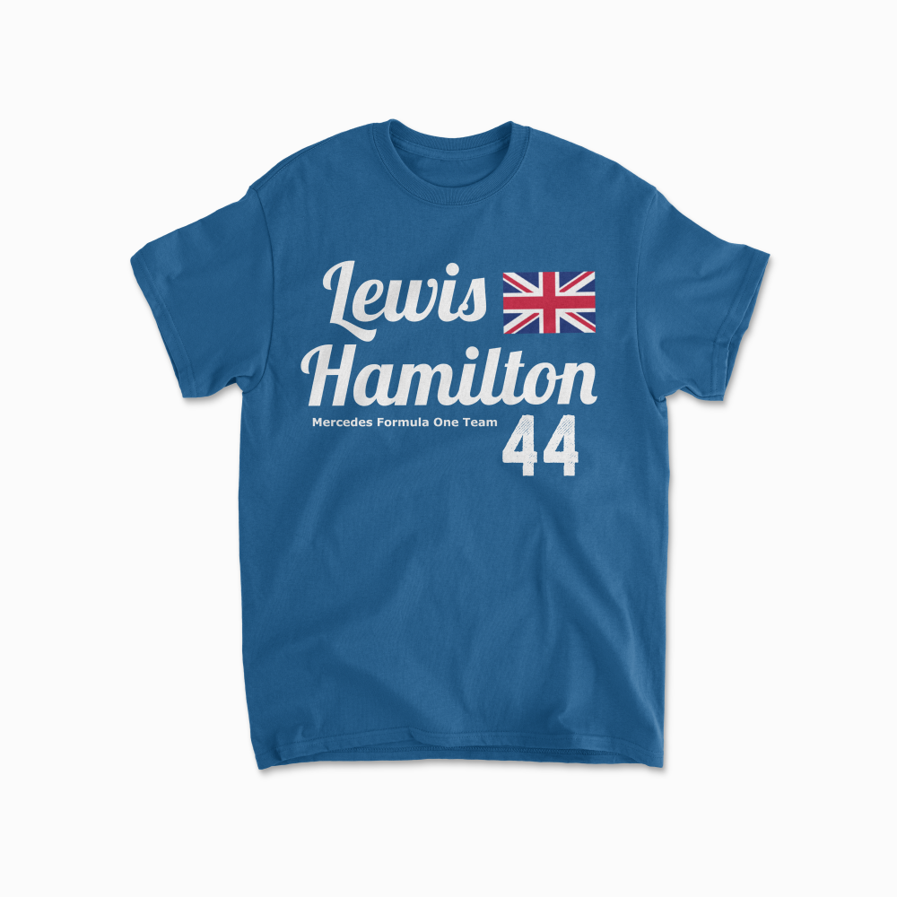 Hamilton 44 T-Shirt Formula Racing Shirt F1 Fans Gift Formula Race Shirt British F1 Driver Lewis Unisex Cotton Tee Men Women