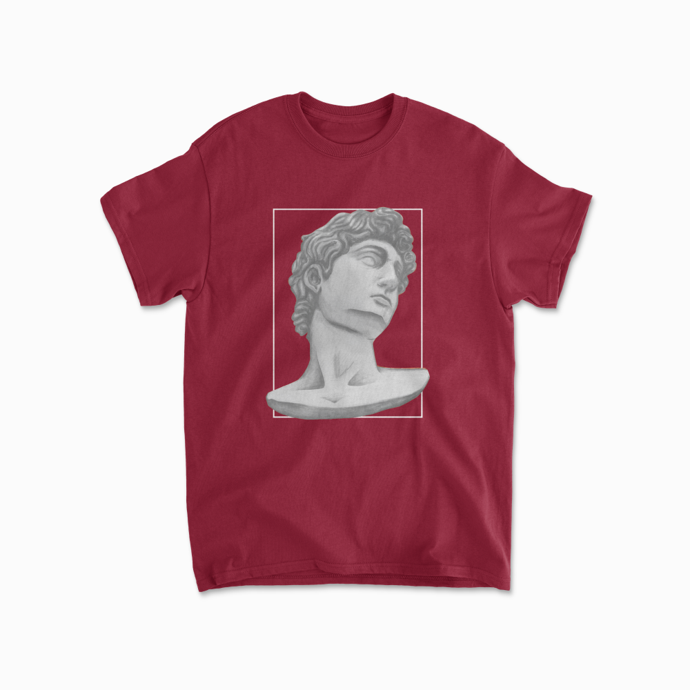 David of Michelangelo T Shirt Ancient Greek Roman Statue Aesthetics Cotton Trendy Printed T-shirt Top Tee for Men & Woman