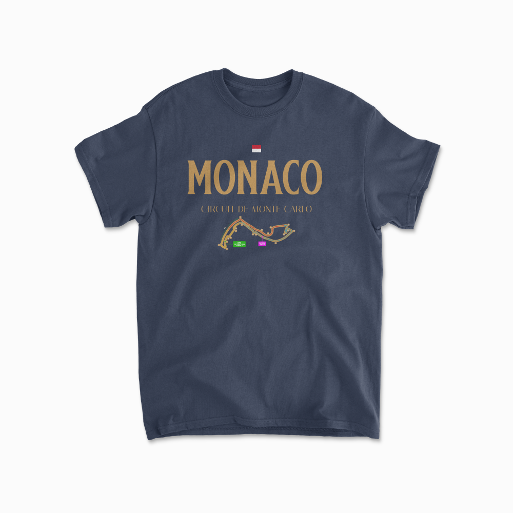 Monte Carlo Circuit de Monaco T-Shirt Formula Racing Shirt F1 Gift Monaco Race Tee Unisex Crewneck Tshirt for Men & Women