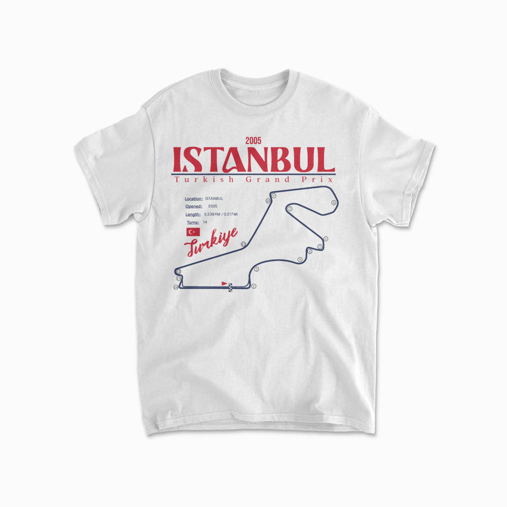 Istanbul Turkish Racing GP T-Shirt Formula Race Shirt F1 Gift Turkey Formula Racing Tee Unisex Crewneck Tshirt for Men & Women