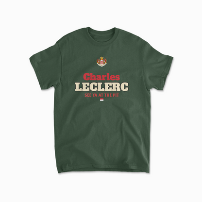 Leclerc F1 T-Shirt Formula Racing Tee Monaco Coat of Arms Shirt Pitstop T-Shirt F1 Gift for Men & Women