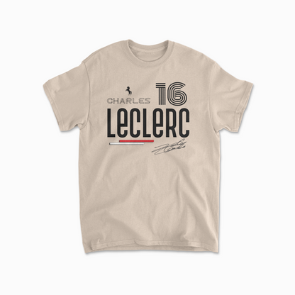 Leclerc T-shirt Formula Racing Shirt F1 Gift Formula Race Driver Charles Retro Unisex Crewneck Cotton Tee for Men & Women