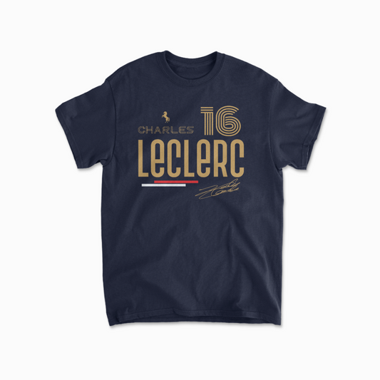 Leclerc T-shirt Formula Racing Shirt F1 Gift Formula Race Driver Charles Retro Unisex Crewneck Cotton Tee for Men & Women